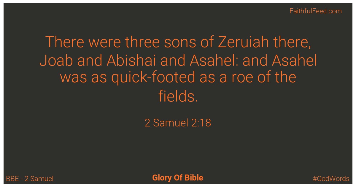 2-samuel 2:18 - Bbe