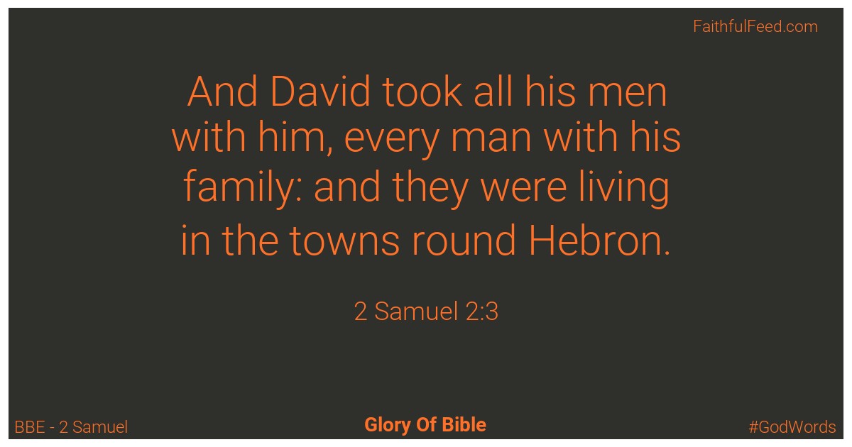 2-samuel 2:3 - Bbe