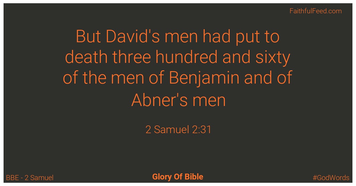 2-samuel 2:31 - Bbe