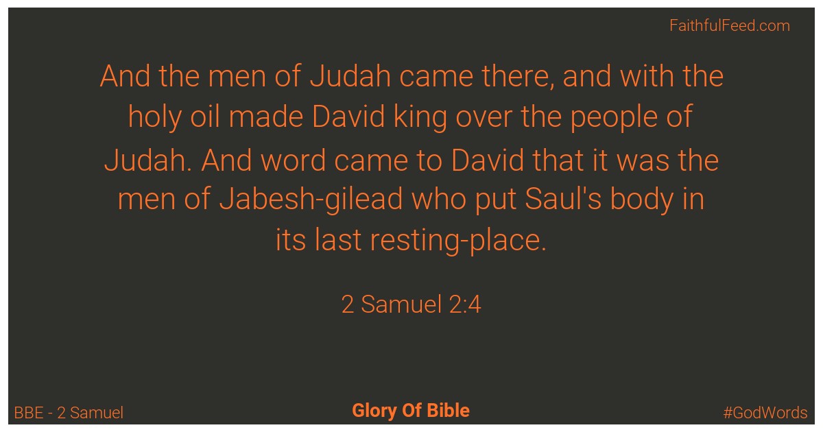 2-samuel 2:4 - Bbe