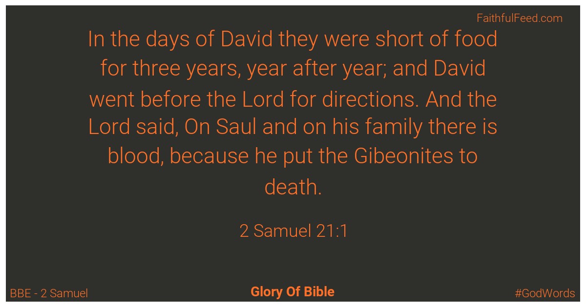 2-samuel 21:1 - Bbe