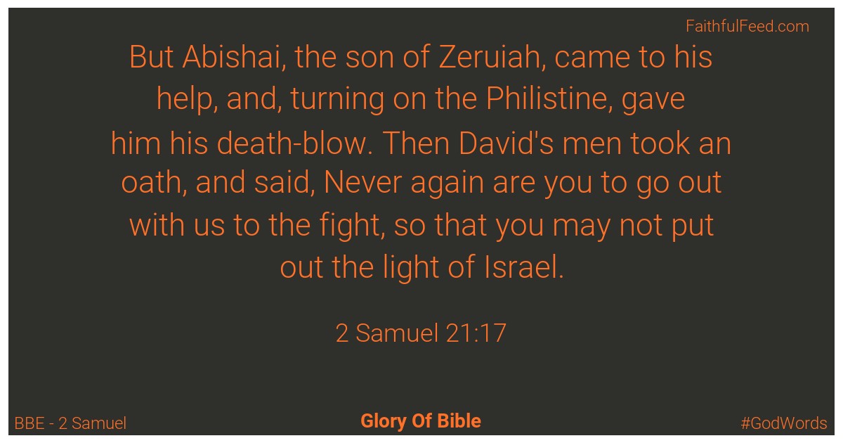 2-samuel 21:17 - Bbe