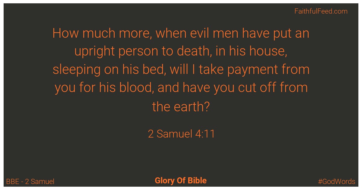 2-samuel 4:11 - Bbe