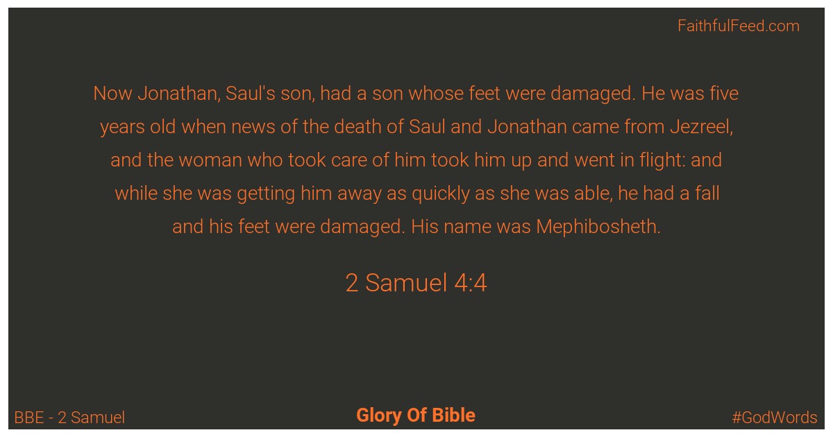 2-samuel 4:4 - Bbe