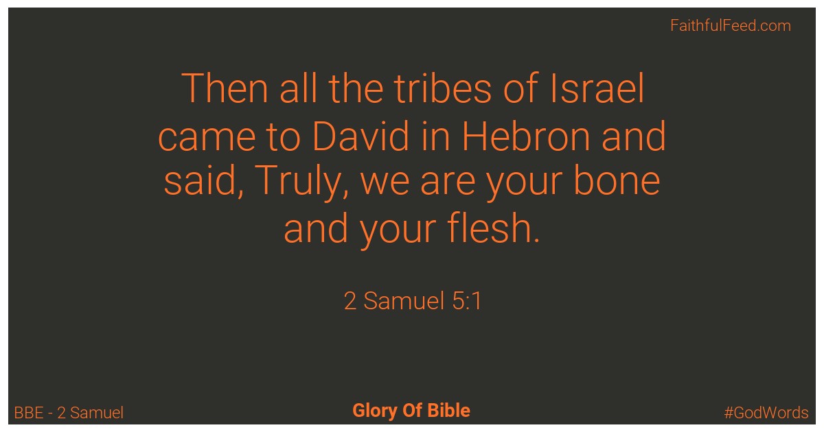 2-samuel 5:1 - Bbe