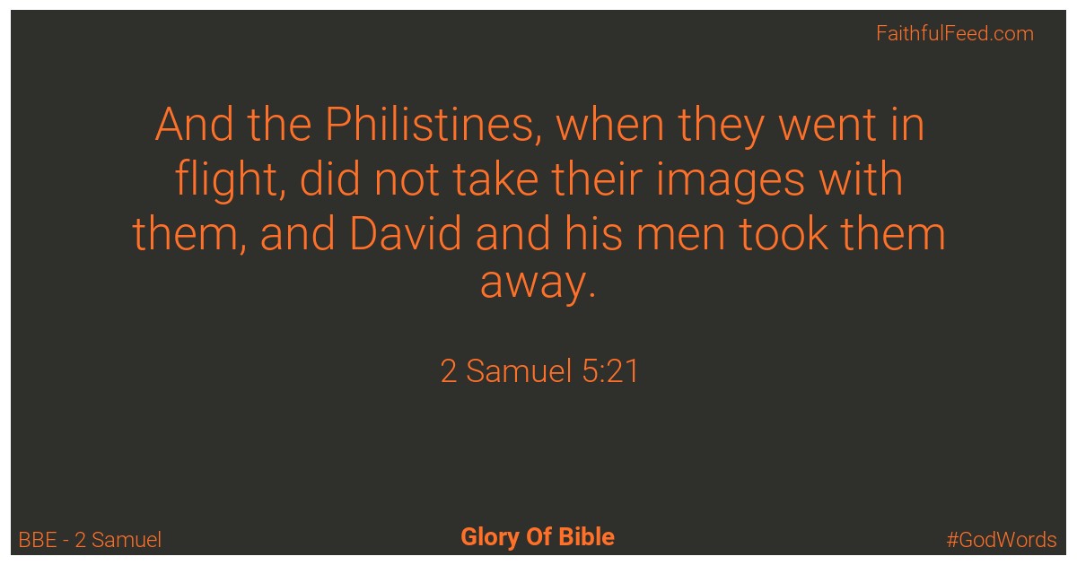 2-samuel 5:21 - Bbe