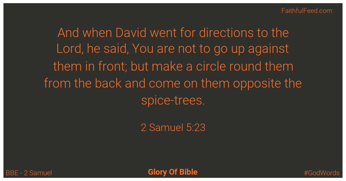 2-samuel 5:23 - Bbe