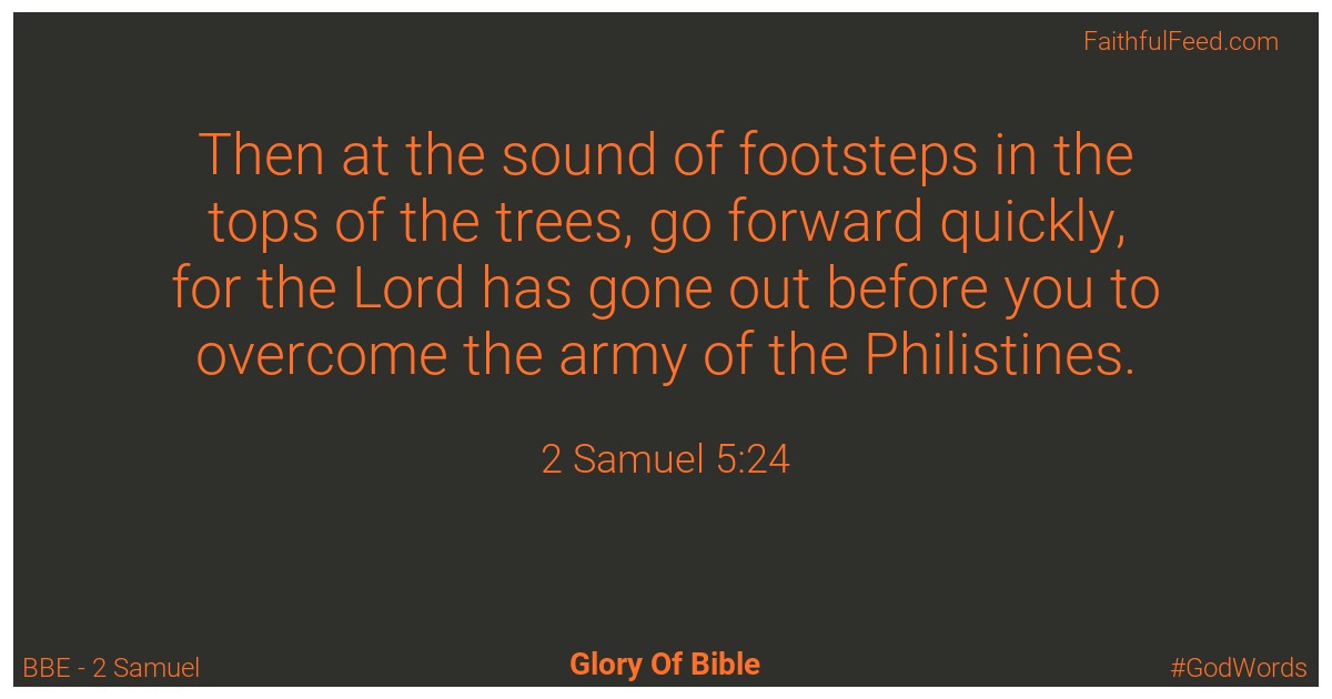 2-samuel 5:24 - Bbe
