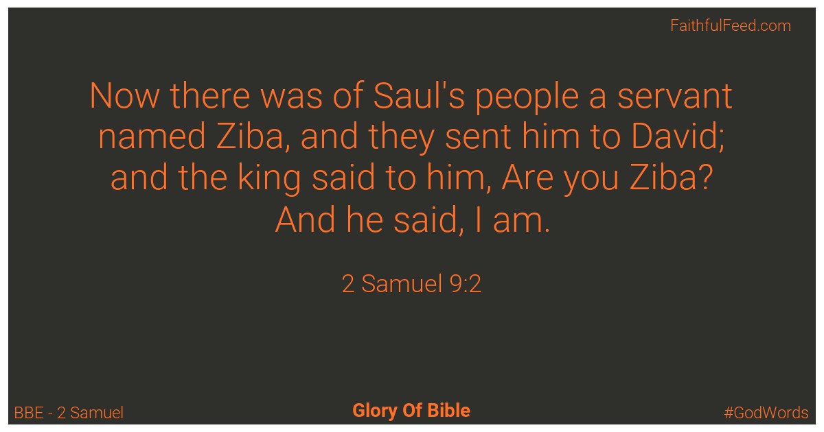 2-samuel 9:2 - Bbe