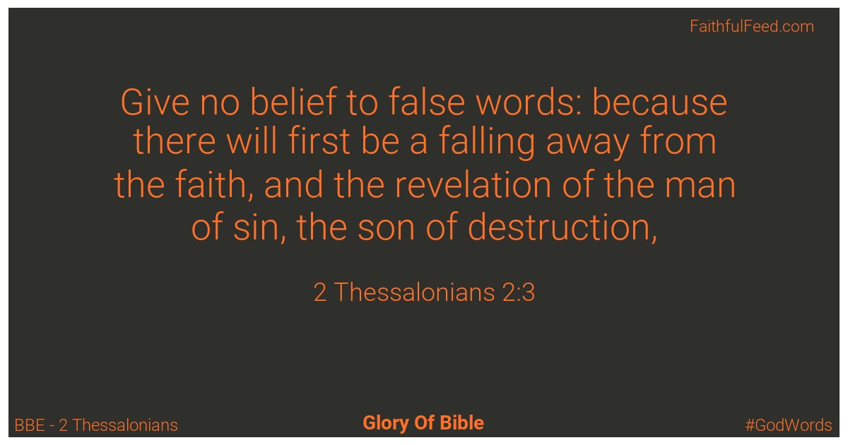 The Bible Chapters from 2 Thessalonians - Bbe