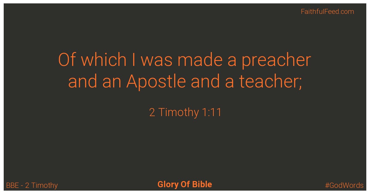 2-timothy 1:11 - Bbe