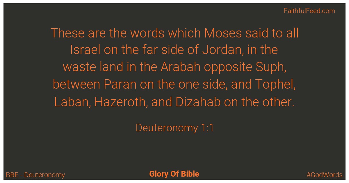 Deuteronomy 1:1 - Bbe