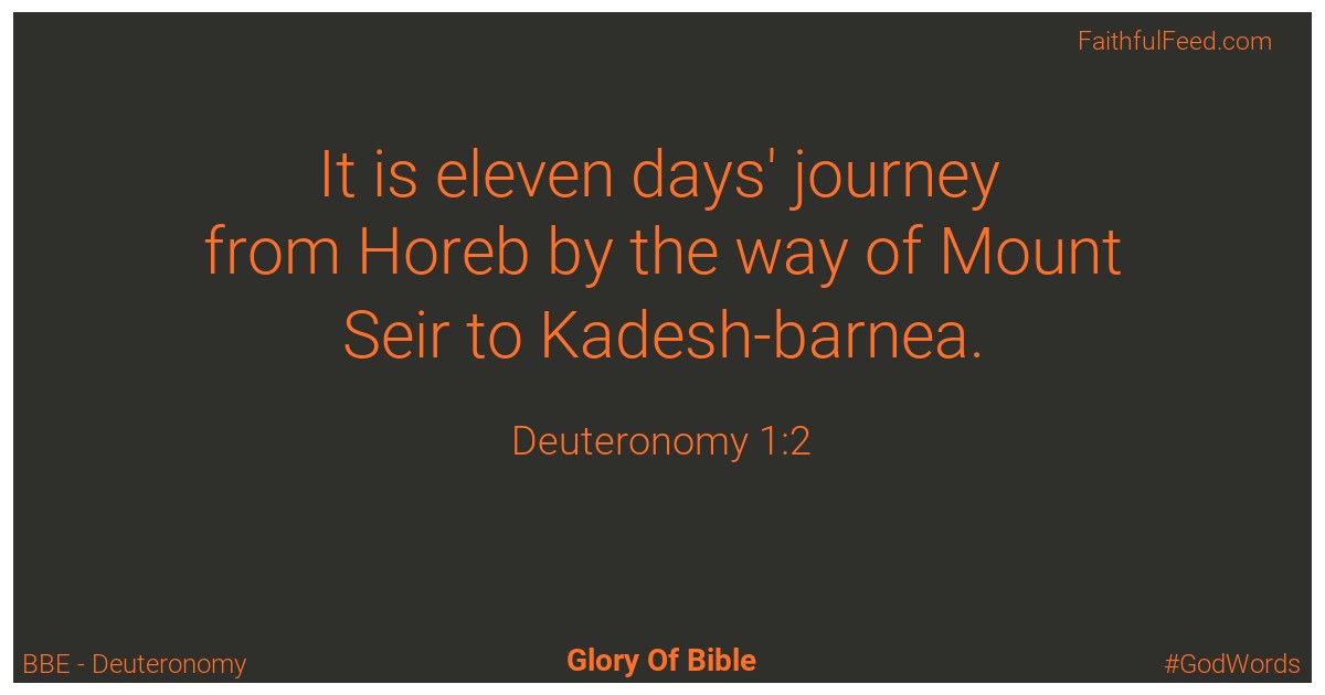 Deuteronomy 1:2 - Bbe