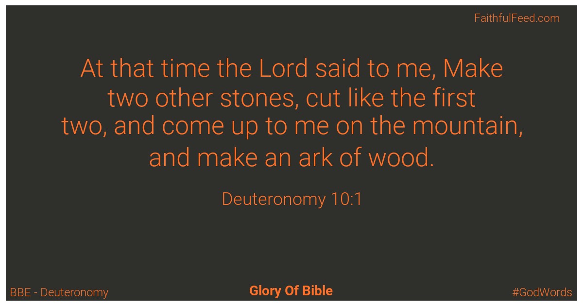 Deuteronomy 10:1 - Bbe