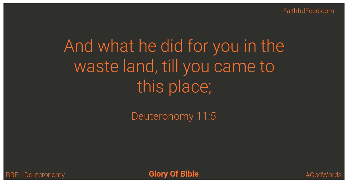 Deuteronomy 11:5 - Bbe