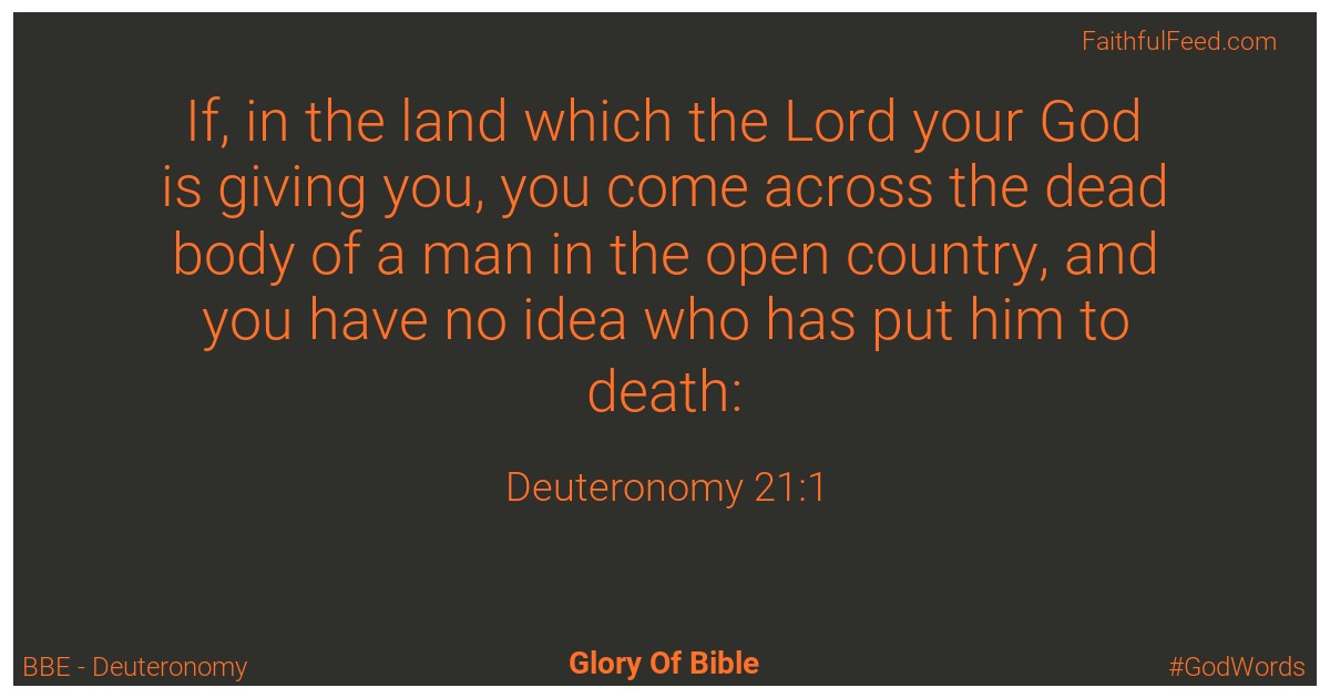 Deuteronomy 21:1 - Bbe