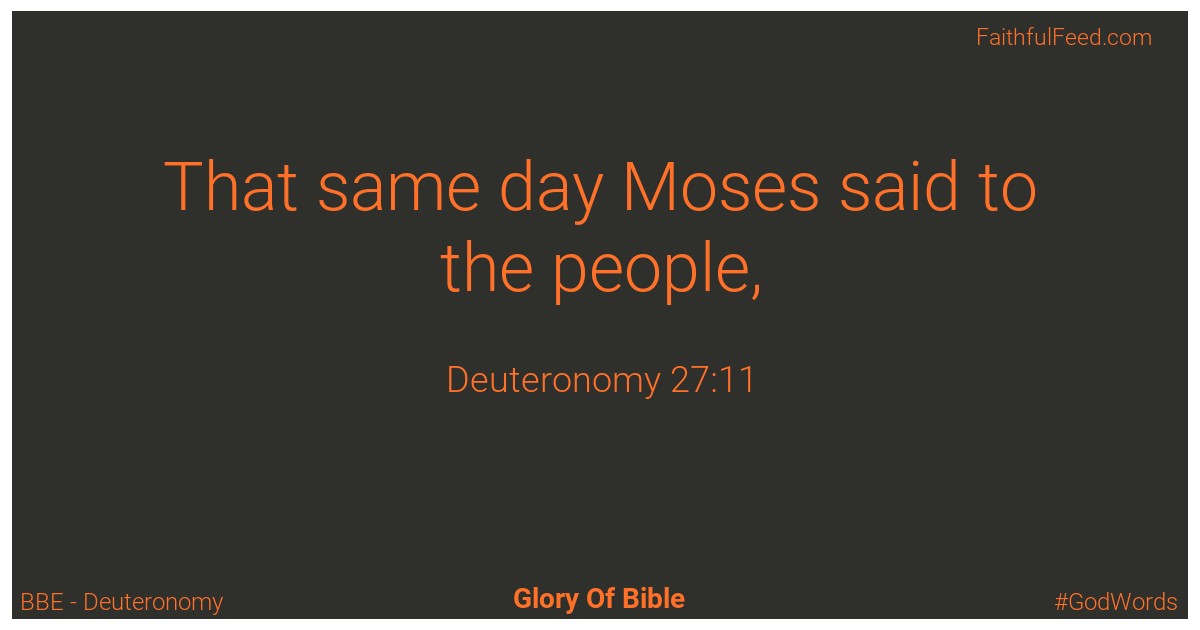 Deuteronomy 27:11 - Bbe