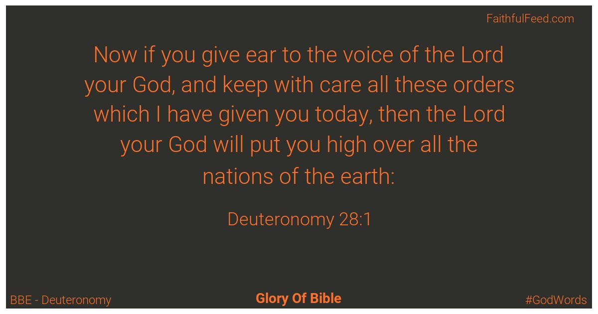 Deuteronomy 28:1 - Bbe