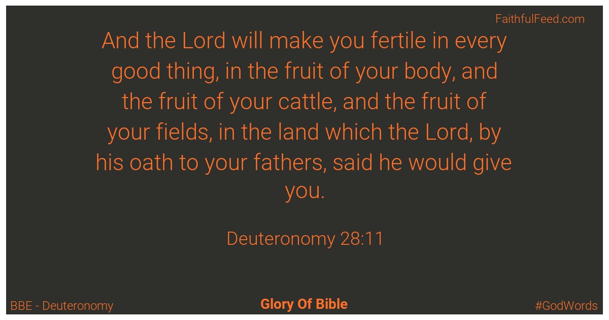 Deuteronomy 28:11 - Bbe