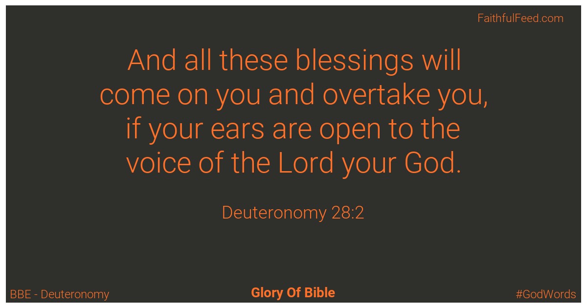 Deuteronomy 28:2 - Bbe
