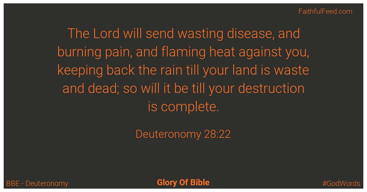 Deuteronomy 28:22 - Bbe