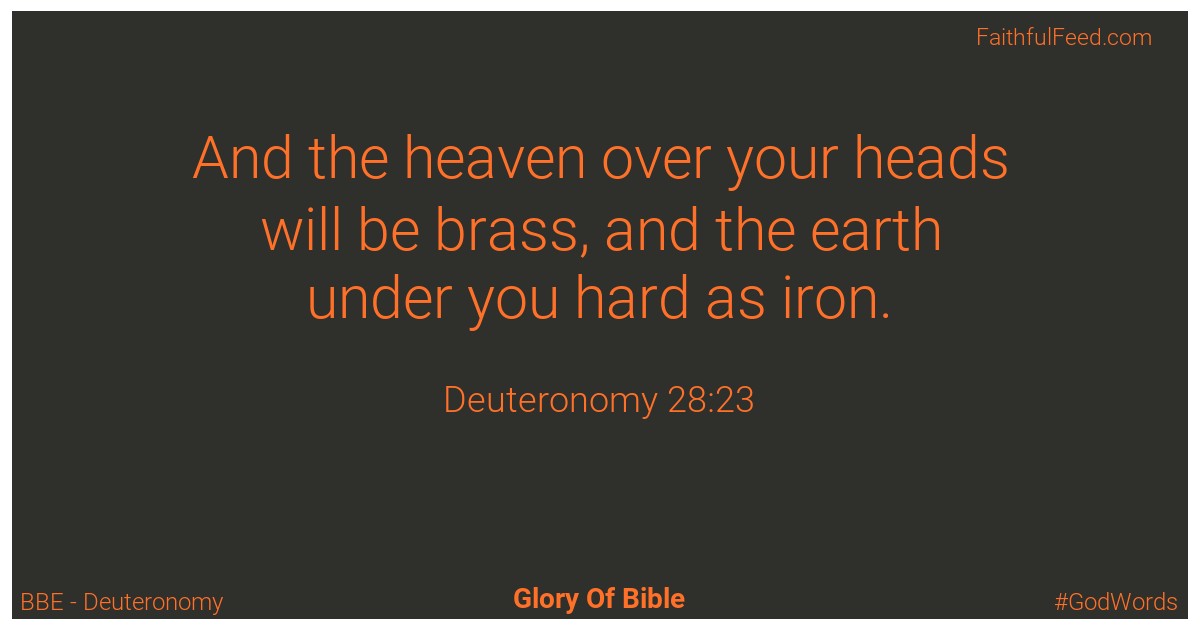 Deuteronomy 28:23 - Bbe