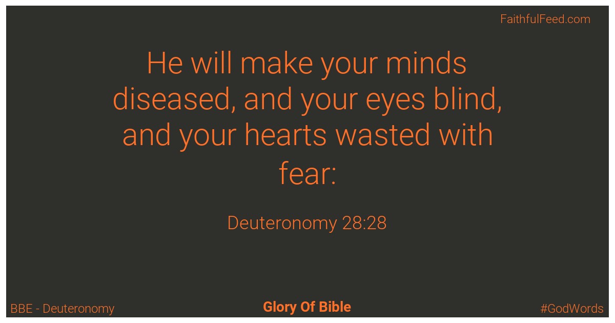 Deuteronomy 28:28 - Bbe