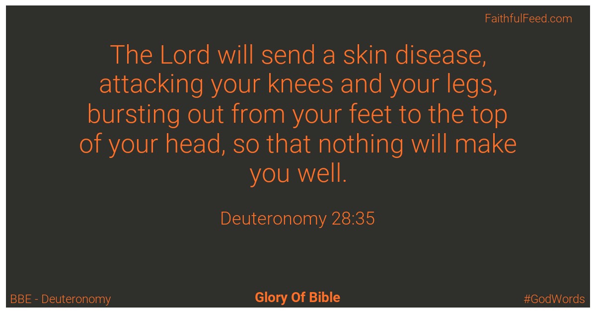 Deuteronomy 28:35 - Bbe