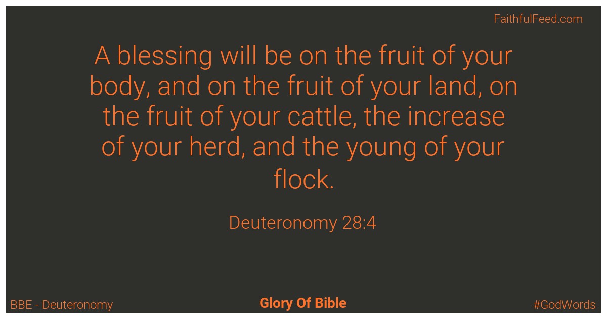 Deuteronomy 28:4 - Bbe
