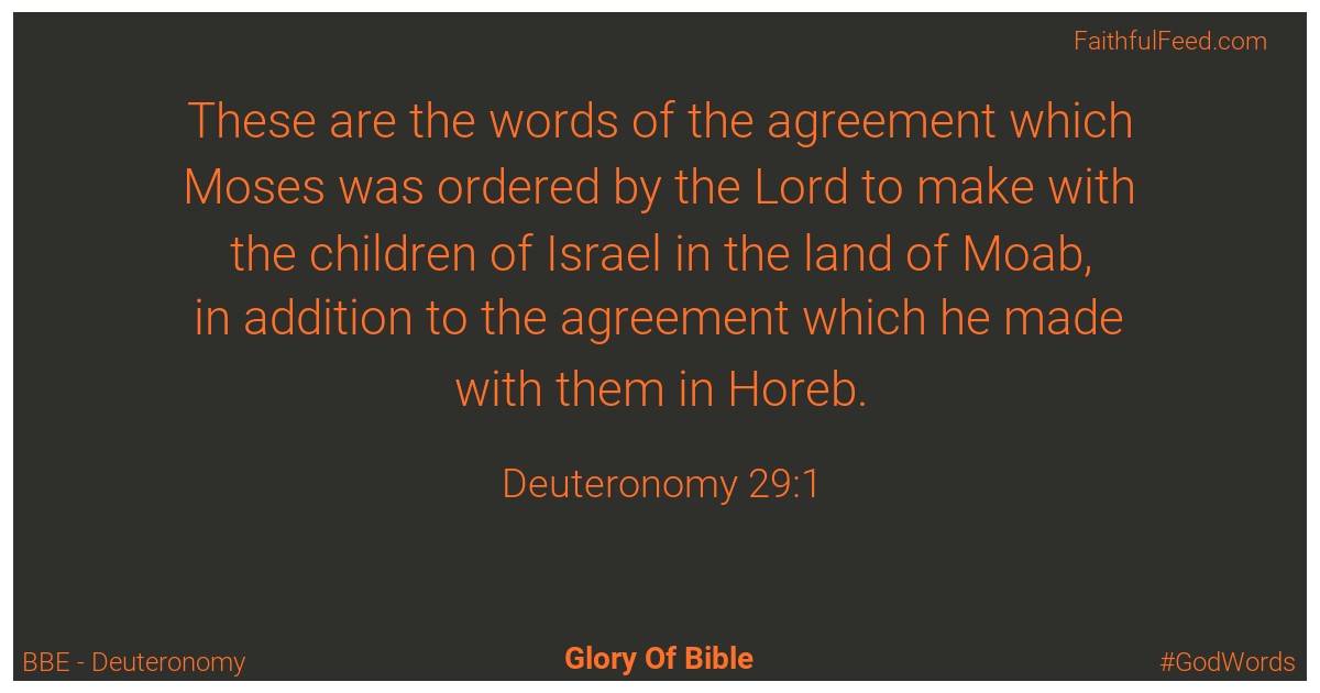 Deuteronomy 29:1 - Bbe