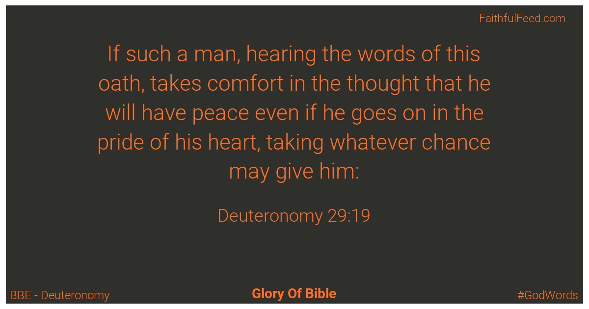 Deuteronomy 29:19 - Bbe