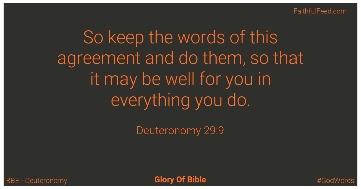 Deuteronomy 29:9 - Bbe