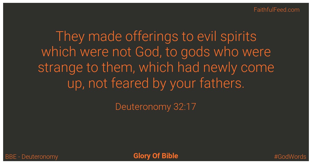 Deuteronomy 32:17 - Bbe