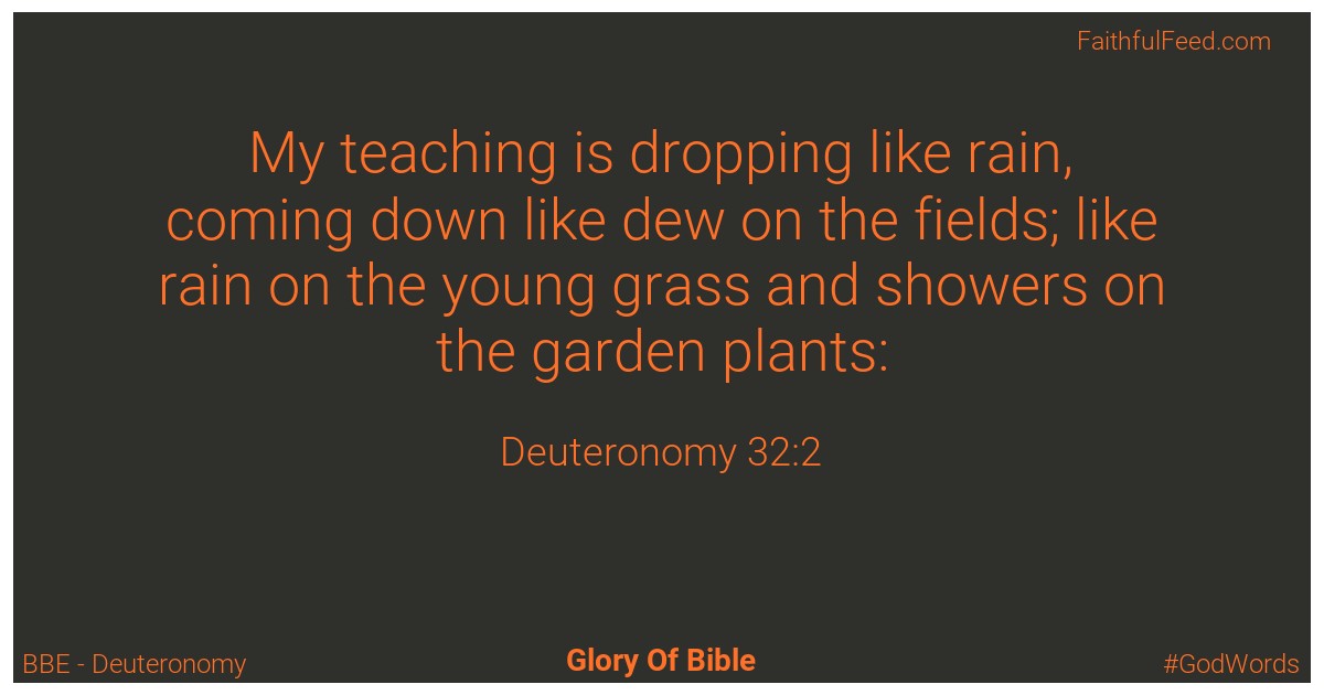 Deuteronomy 32:2 - Bbe