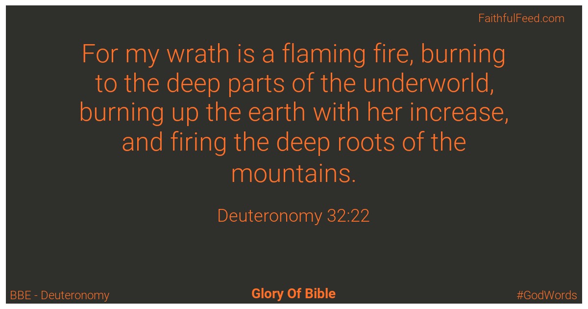 Deuteronomy 32:22 - Bbe