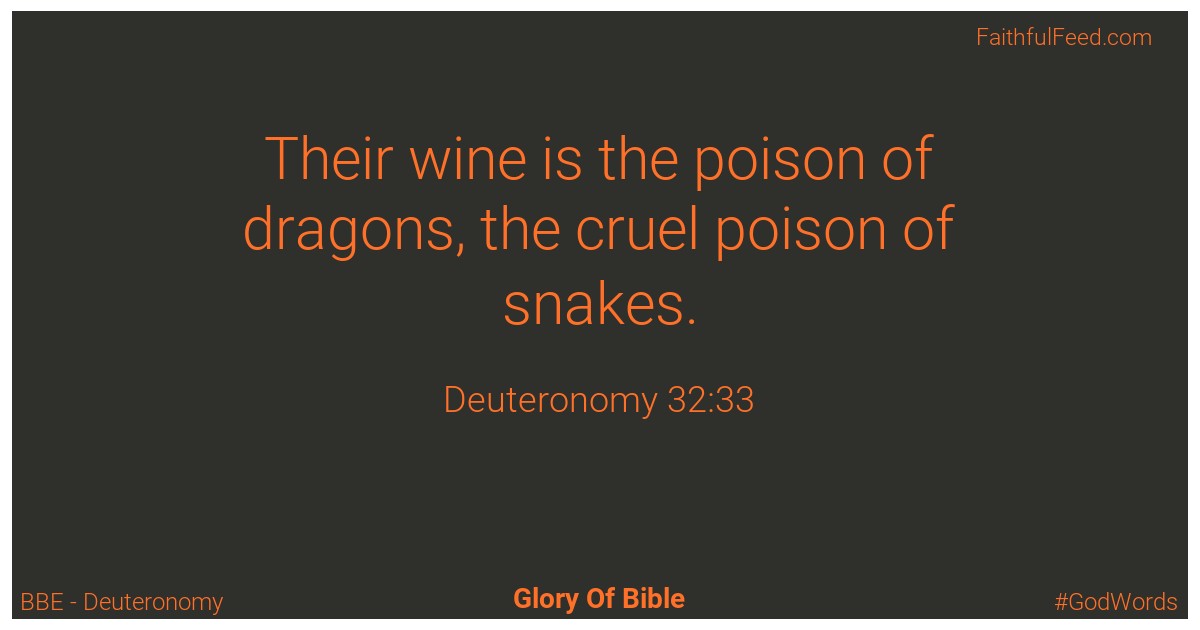 Deuteronomy 32:33 - Bbe