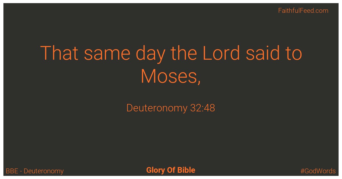 Deuteronomy 32:48 - Bbe