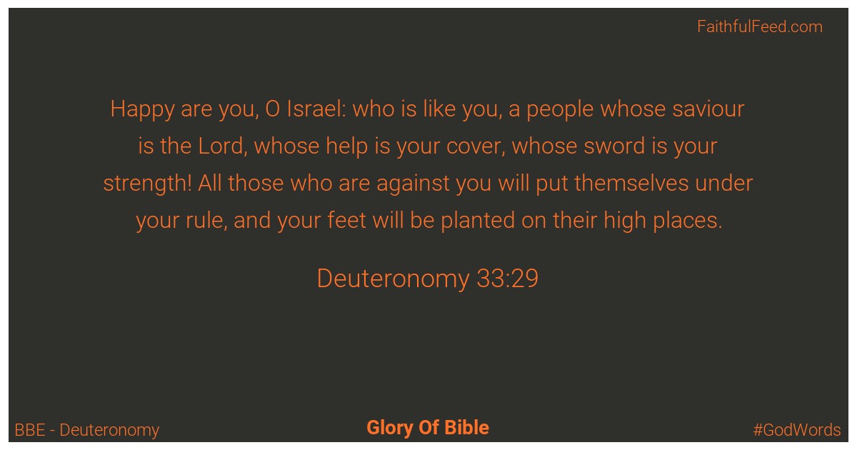 Deuteronomy 33:29 - Bbe