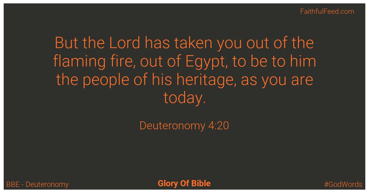 Deuteronomy 4:20 - Bbe