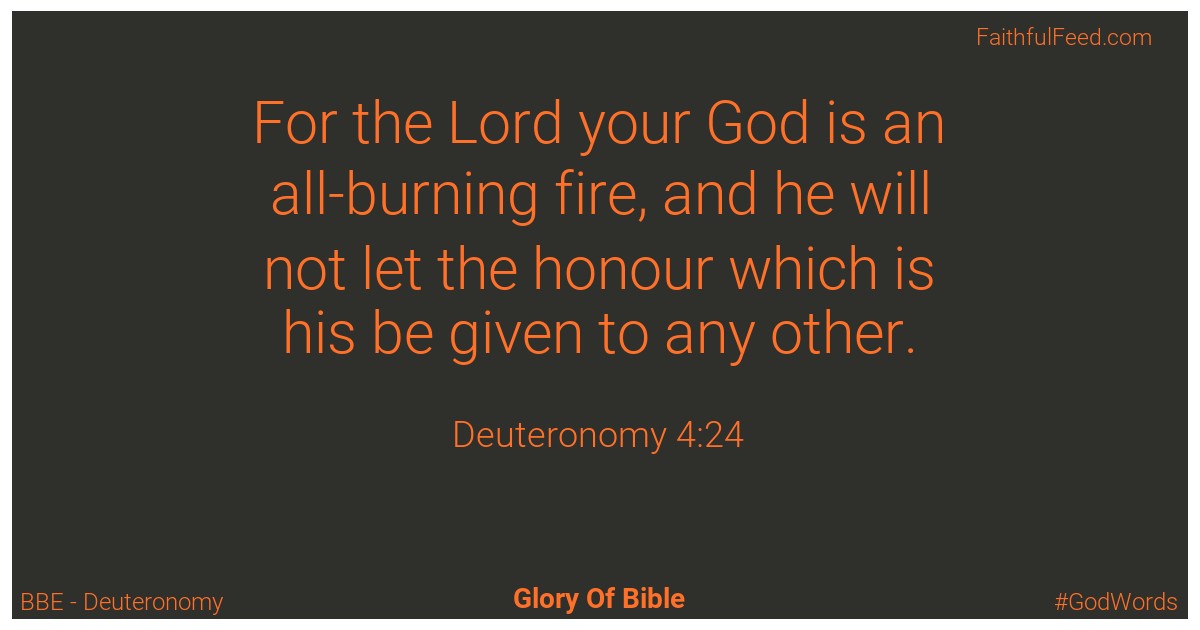 Deuteronomy 4:24 - Bbe