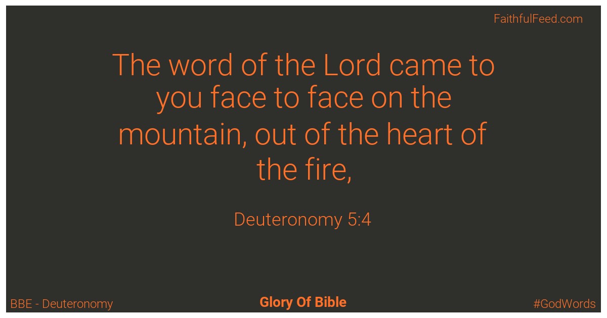 Deuteronomy 5:4 - Bbe