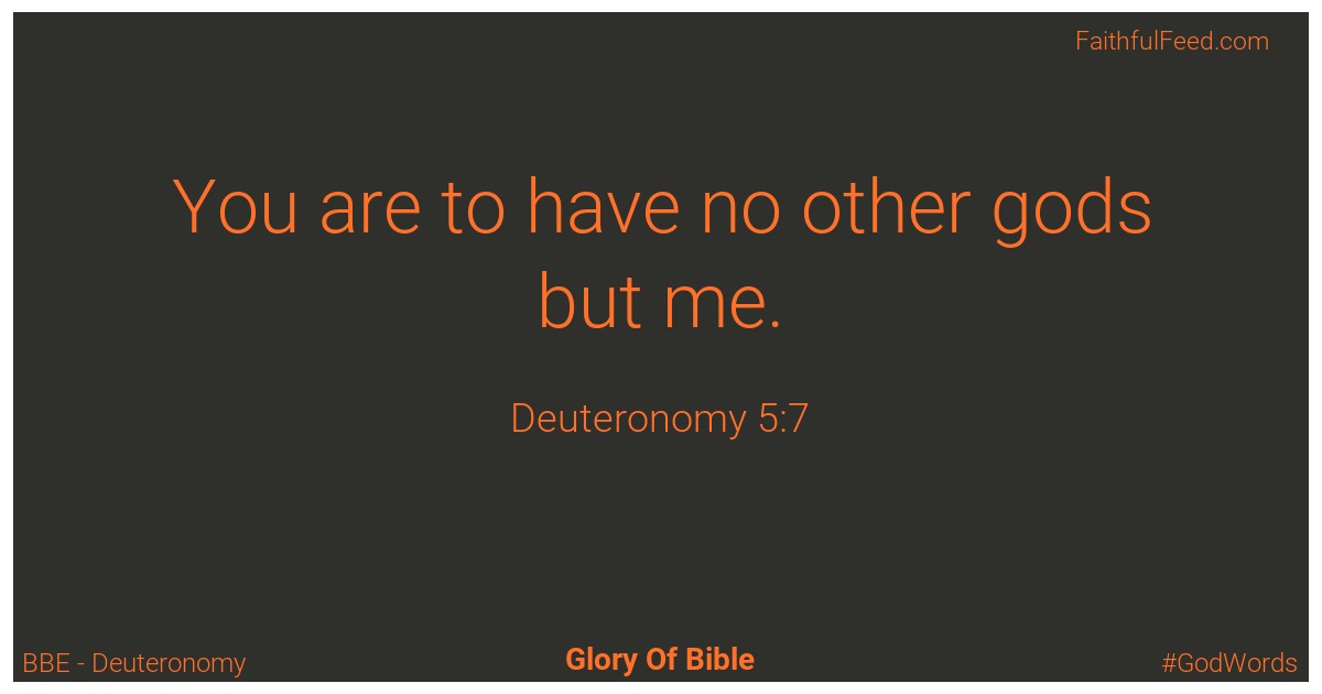 Deuteronomy 5:7 - Bbe