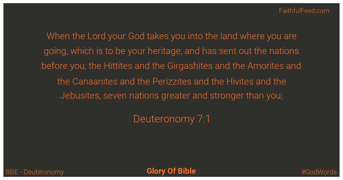 Deuteronomy 7:1 - Bbe