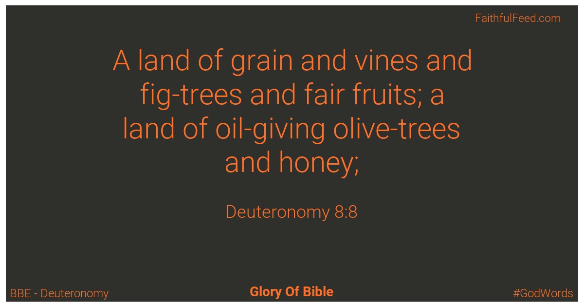 Deuteronomy 8:8 - Bbe