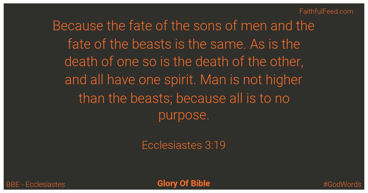 Ecclesiastes 3:19 - Bbe