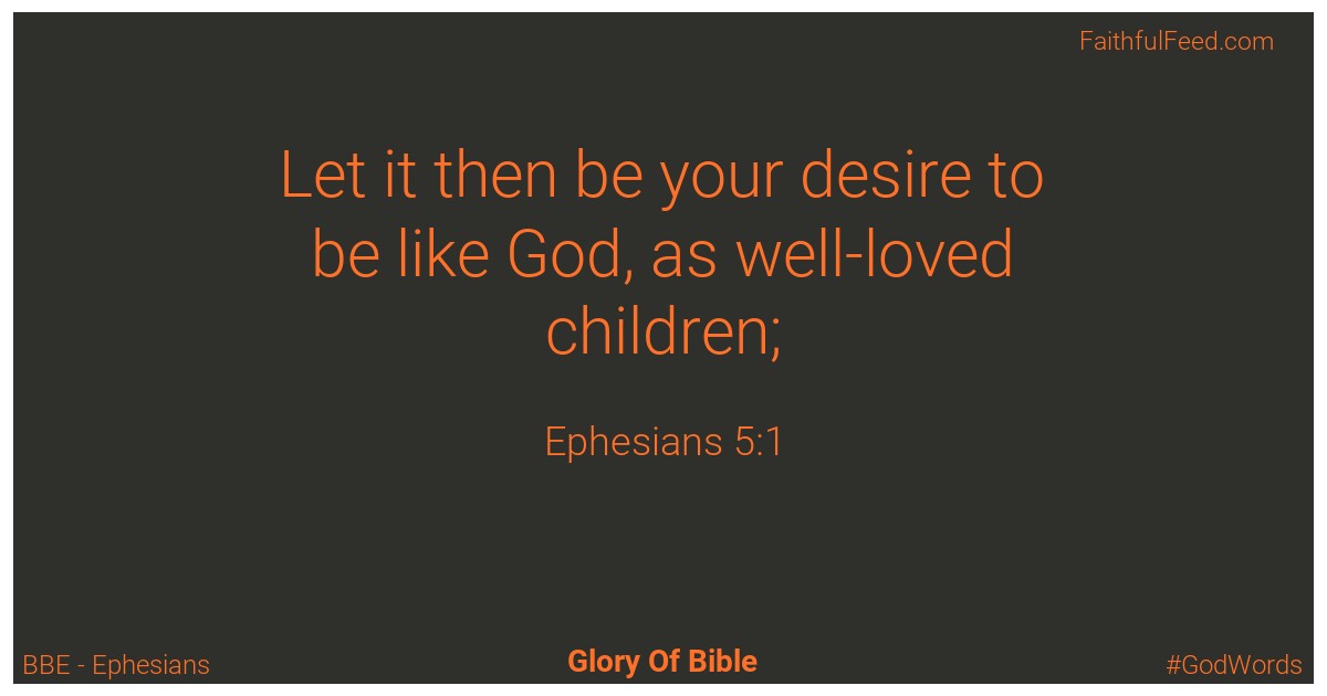 The Bible Verses from Ephesians Chapter 5 - Bbe
