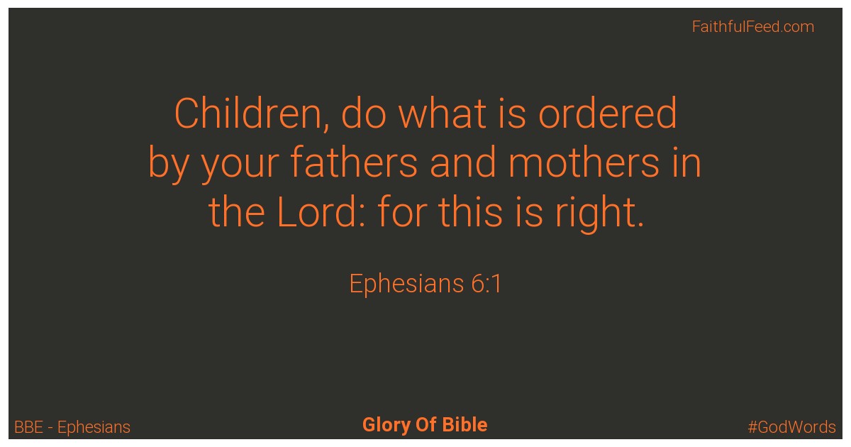 The Bible Verses from Ephesians Chapter 6 - Bbe
