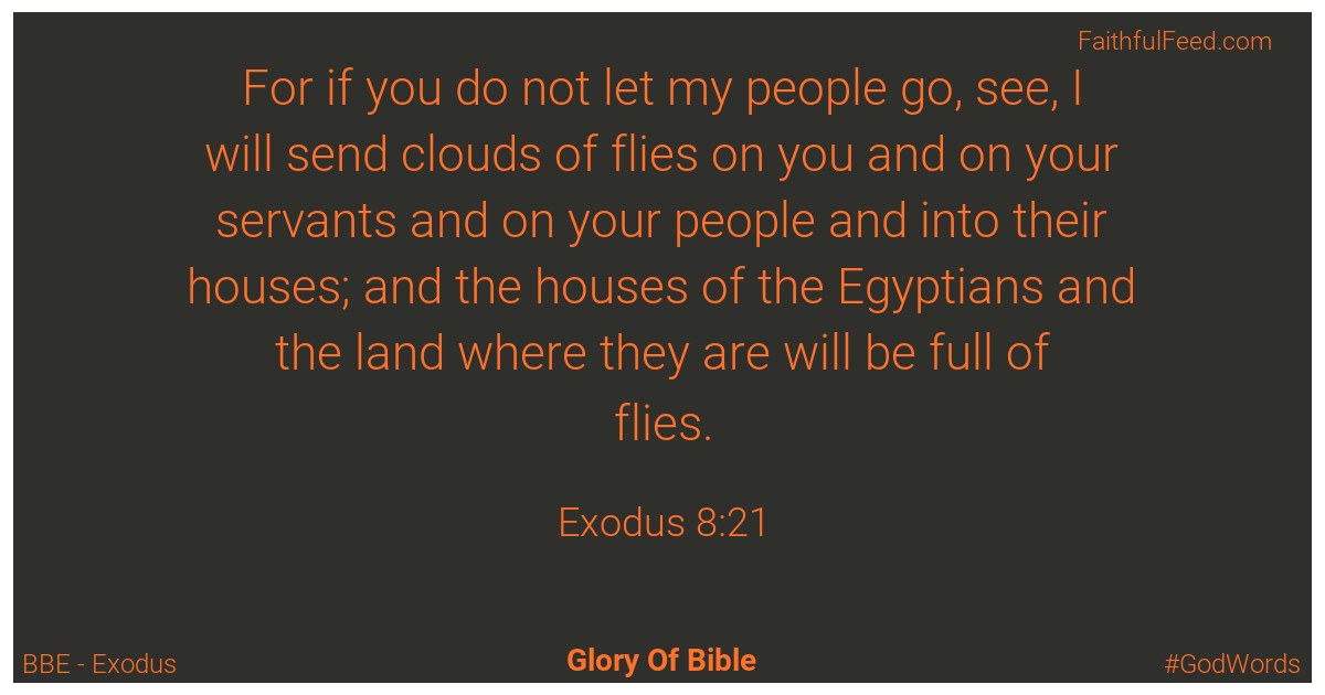 Exodus 8:21 - Bbe