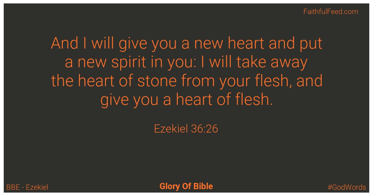 Ezekiel 36:26 - Bbe