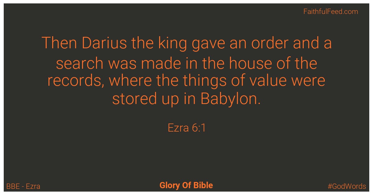 Ezra 6:1 - Bbe